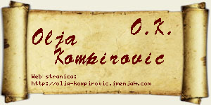 Olja Kompirović vizit kartica